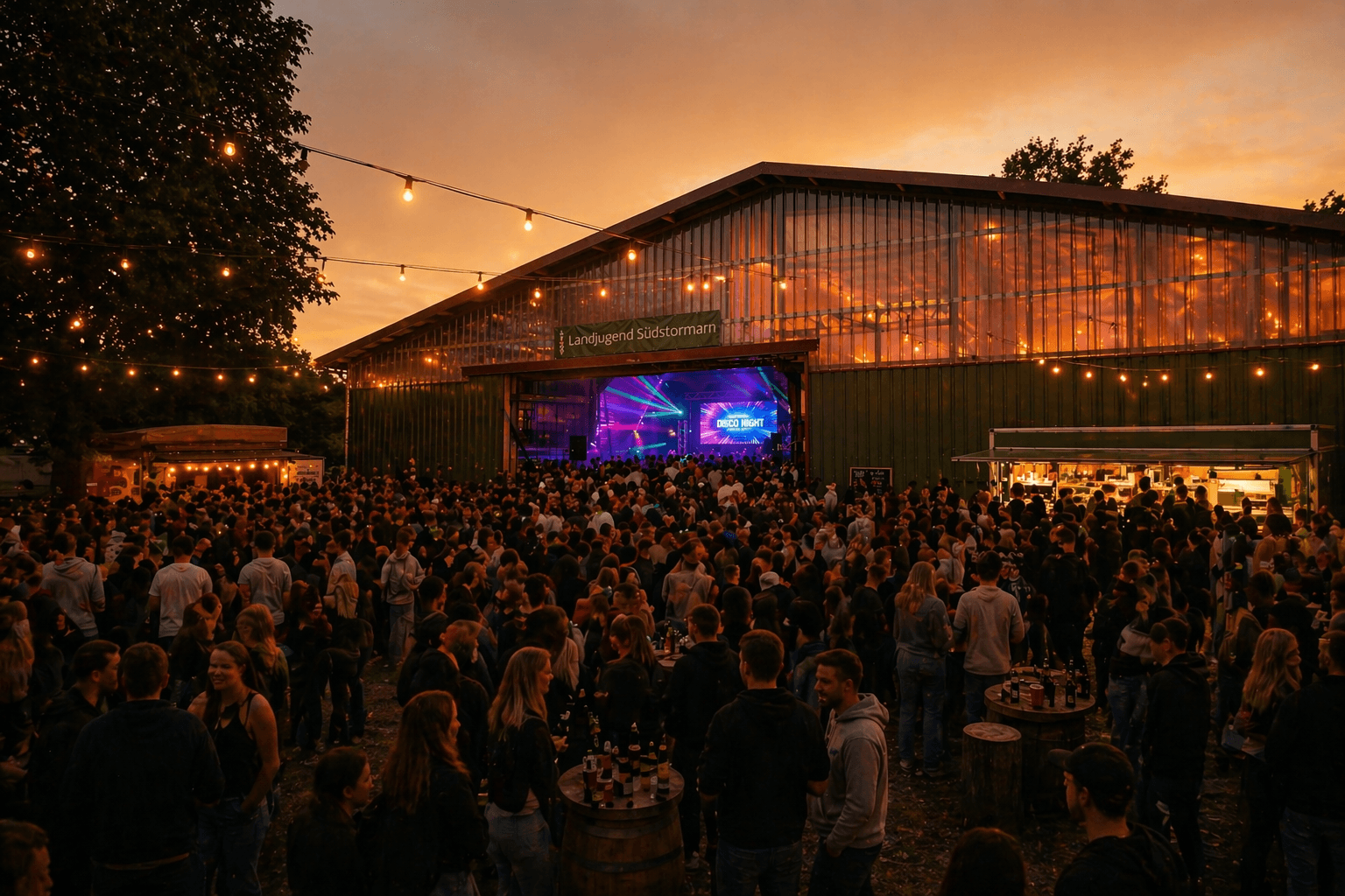 Moderne Backsteinscheune Location der Scheunenfete Granderheide